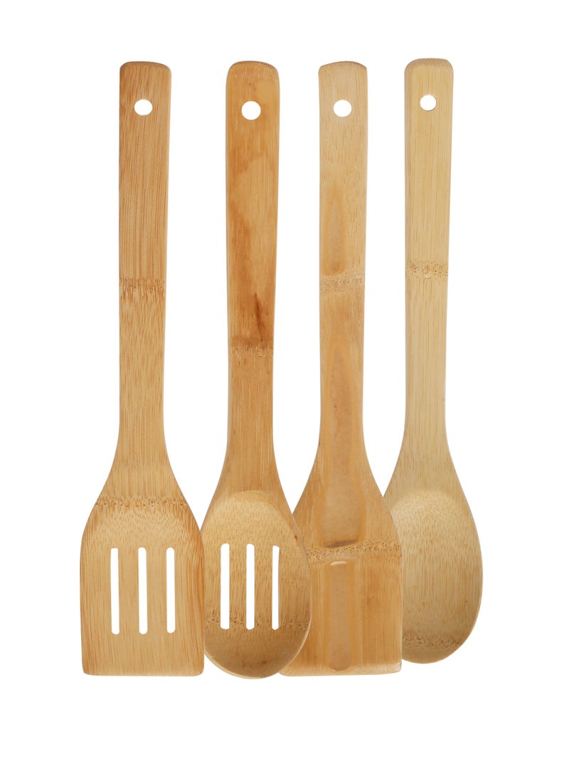 Homeway Bamboo Tools 4PC Set – Eco-Friendly Kitchen Utensils for Cooking and Baking - Image 1