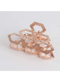Fodattm Women Vintage Metal Hair Jaw Clips Hair Clamp Hair Claw Hairpin Accessories (Rose Gold)  - Image 3