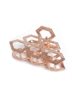 Fodattm Women Vintage Metal Hair Jaw Clips Hair Clamp Hair Claw Hairpin Accessories (Rose Gold)  - Image 2