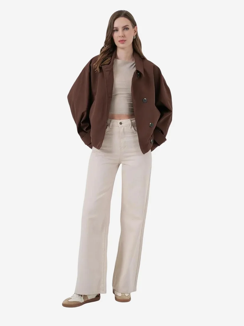 BIG DART BDART Oversized Button-Up Trench Coat with Pockets