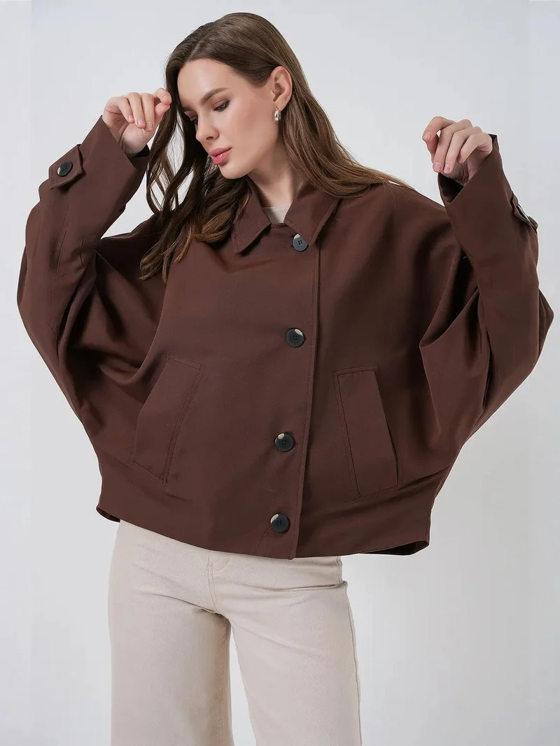 BIG DART BDART Oversized Button-Up Trench Coat with Pockets