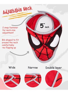 Happy Threads Happy Threads Marvel Spiderman Baby Unisex Bandana Bib 3-Pack - Spider-Man Baby Bibs  - Image 2