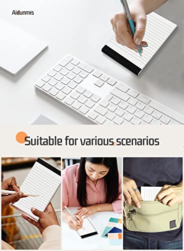 Aidunmis Small Note Pads 3x5 Notepads Mini Pocket Notebook 3x5 Memo Pads Small Notepads Memo Pads 3 x 5" Lined Note Pads of Paper with 30 Sheets Each Pad Mini Pocket Notebook Writing Pads 3x5 White Paper Pads - Image 4