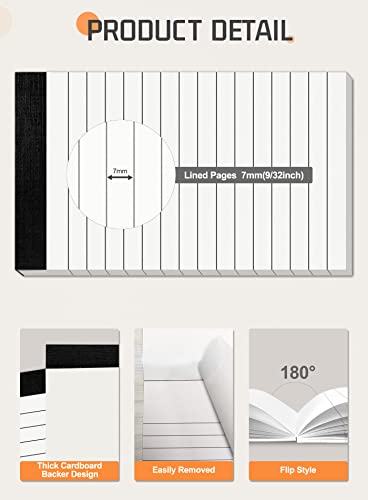 Aidunmis Small Note Pads 3x5 Notepads Mini Pocket Notebook 3x5 Memo Pads Small Notepads Memo Pads 3 x 5" Lined Note Pads of Paper with 30 Sheets Each Pad Mini Pocket Notebook Writing Pads 3x5 White Paper Pads - Image 3