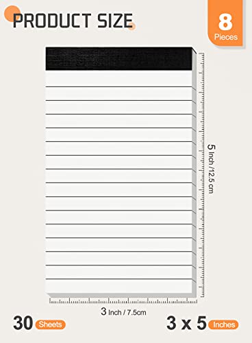 Aidunmis Small Note Pads 3x5 Notepads Mini Pocket Notebook 3x5 Memo Pads Small Notepads Memo Pads 3 x 5" Lined Note Pads of Paper with 30 Sheets Each Pad Mini Pocket Notebook Writing Pads 3x5 White Paper Pads - Image 2