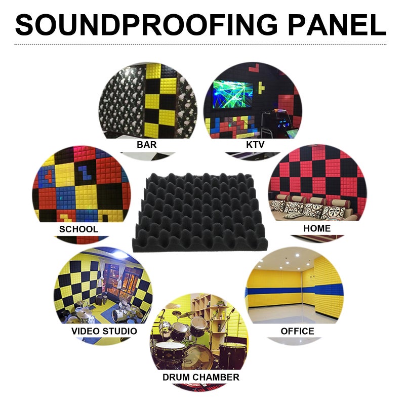Sound Panels for Noise Reduction, High-Density Insulation with Self-Adhesive Design - Image 5