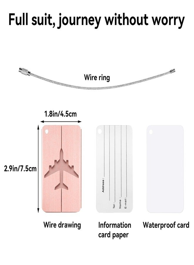 اوتاك مجموعة من قطعتين من أقفال الأمتعة TSA وقطعتين من بطاقات الأمتعة المعدنية المصنوعة من الألومنيوم، وحامل بطاقة صغير برقم سري واسم وعنوان، مع حلقة مفاتيح. - Image 2