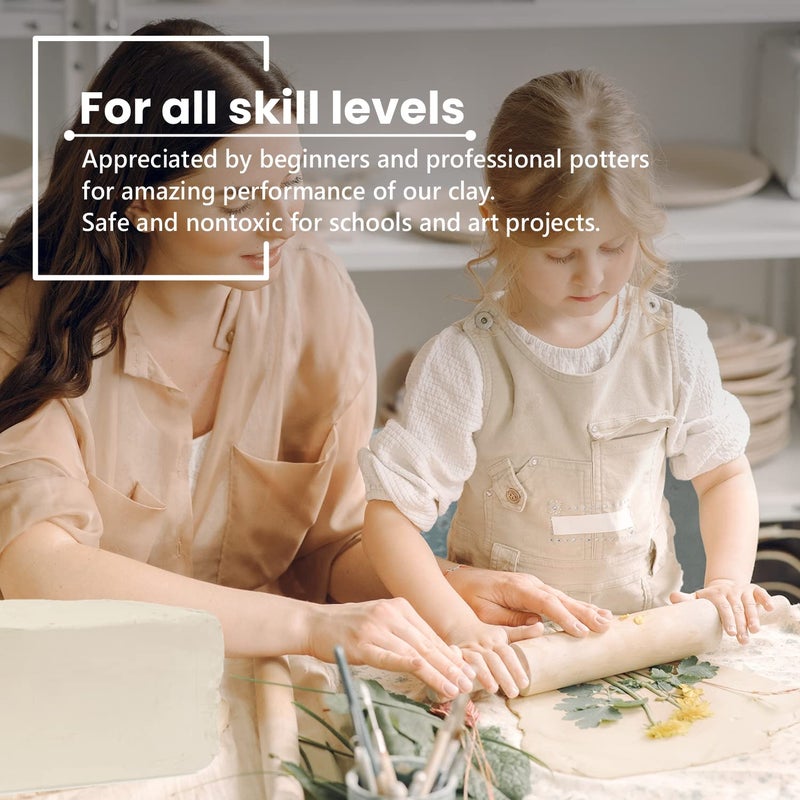 Old Potters Premium Air Dry Clay, White, 10 lbs, All Natural Modeling Clay. Ideal for Beginners and Advanced Sculptors. - Image 5