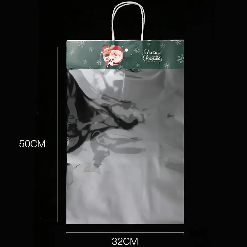 Huashirong Christmas Online Celebrity Handbag Transparent Bouquet Apple Gift Gift Simple Floral Flower Packaging Bag - Image 1