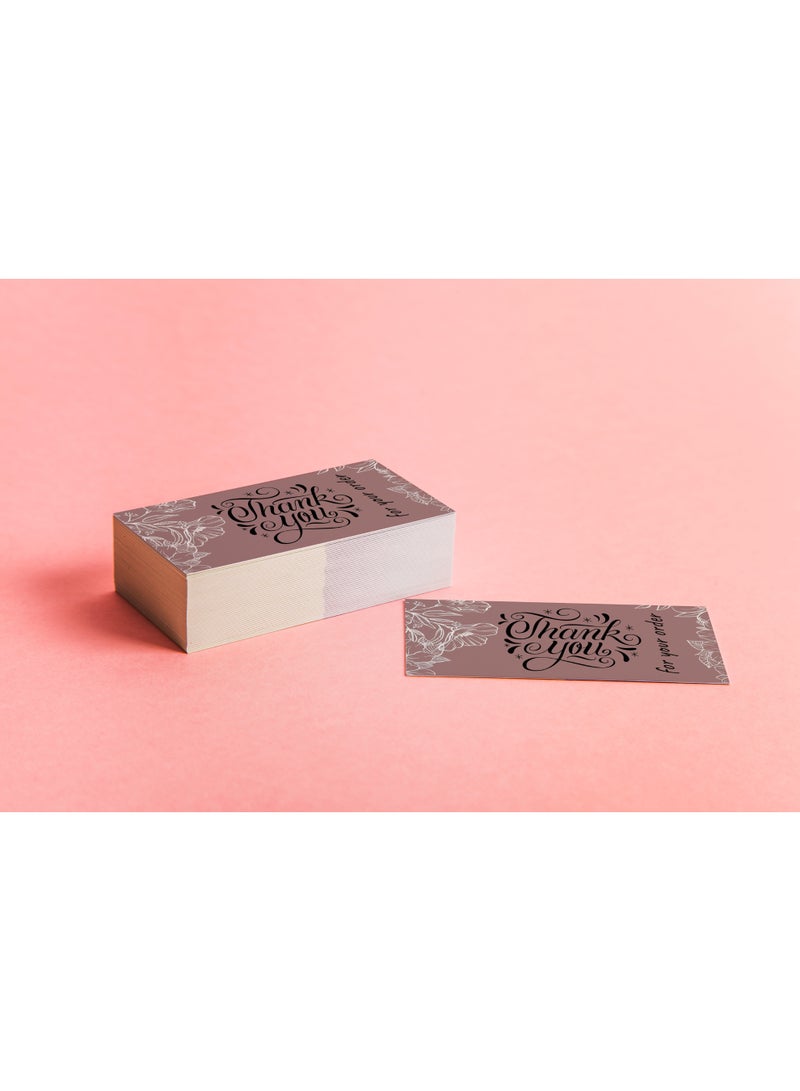 طقم كروت شكر فاخرة – 100 كارت ممتاز – مقاس 5×9 سم – جودة طباعة عالية - Image 2