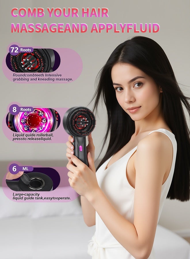 Generic Multifunctional Electric Scalp Massager, Hair Oil Applicator with Red Light Therapy, 3 Modes, Type-C Charging  - Image 4