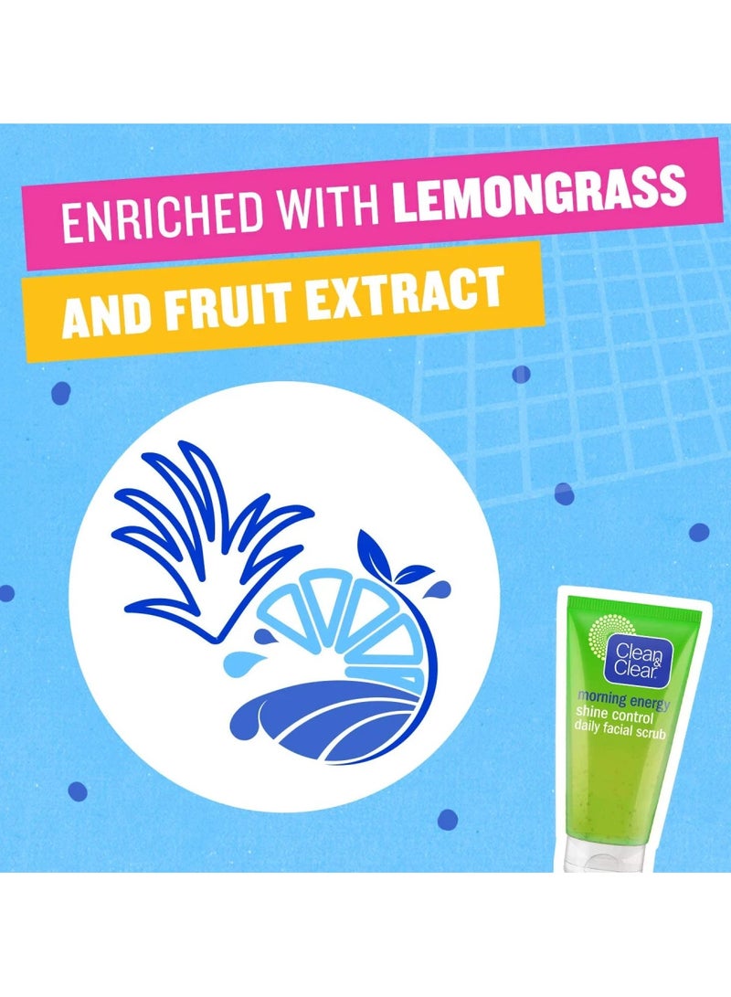 Clean & Clear Morning Energy Shine Control Daily Facial Scrub - Image 3