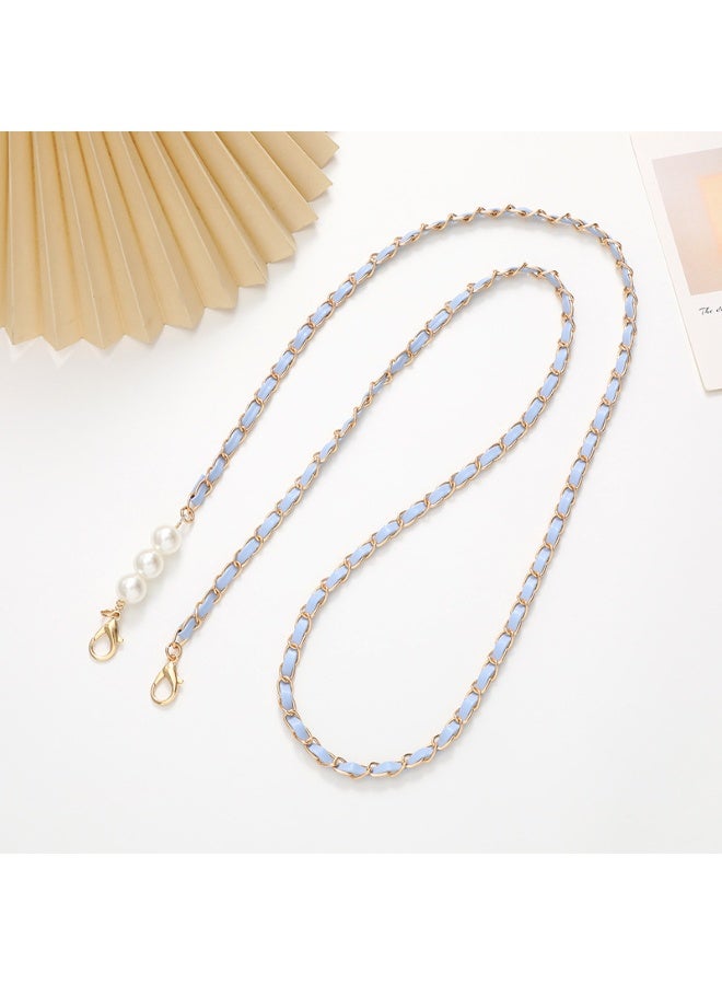 NIBEMINENT Phone Charm/ Chain Strap for Women Girls, Pearl In Leather Cell Phone Case Lanyard Wrist Strap