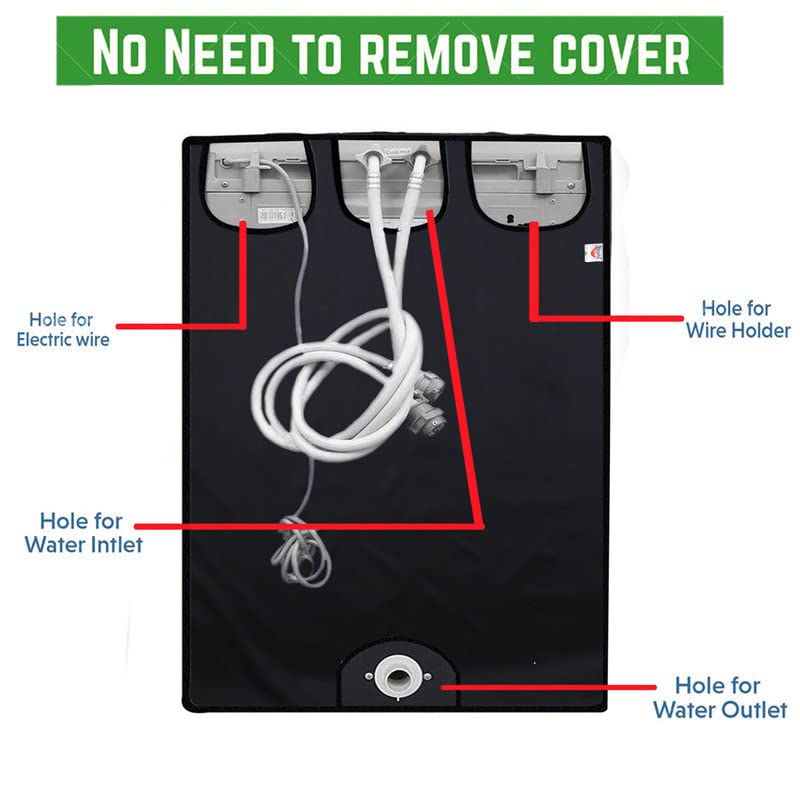Nitasha Front load Waterproof Washing machine cover Compatible for Bosch 8 Kg Fully-Automatic Waj2846Win Black Color - Image 5