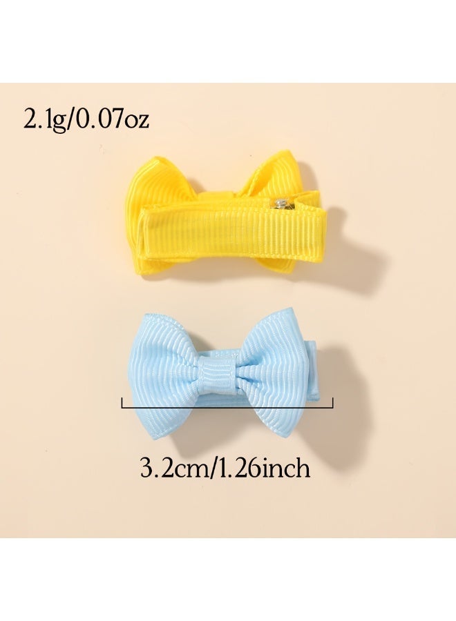 FLOVAZO 60 Pcs Kids Hair Accessories Set - 30 Fabric Hair Clips + 30 Bow Hair Ties, Random & Multi Colors for Little Girls, Cute Ribbon Hair Decor - Image 5