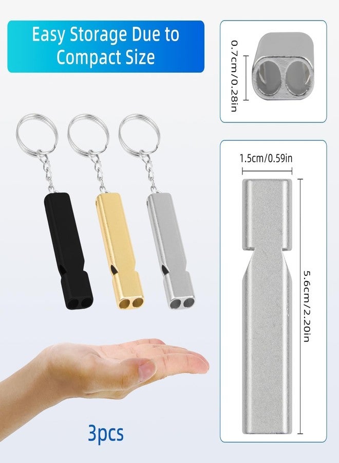 صفارة أمان بريتواد للمشي لمسافات طويلة (3 أزواج)، صفارة طوارئ عالية الجودة، صفارة عالية النبرة لسترة النجاة، صفارة أمان مزدوجة الأنابيب، صفارة طوارئ للمشي لمسافات طويلة في الهواء الطلق - Image 2