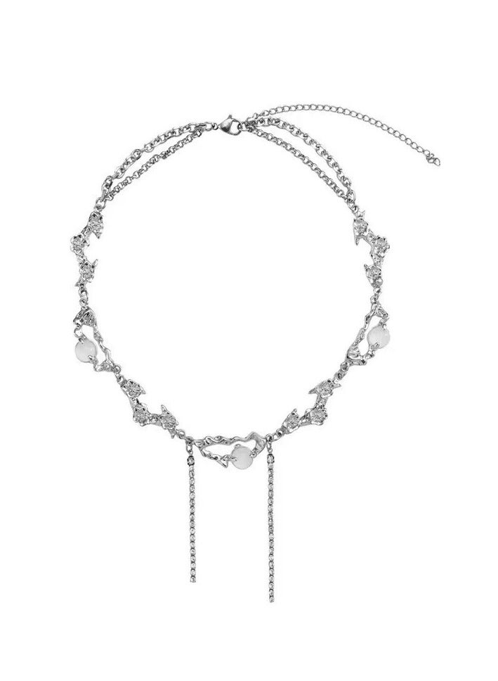 Goolsky قلادة زركون للنساء - أسلوب صيفي حلو وحار، إكسسوار عصري للمؤثرين، تصميم فريد من نوعه سلسلة الترقوة الراقية - Image 2