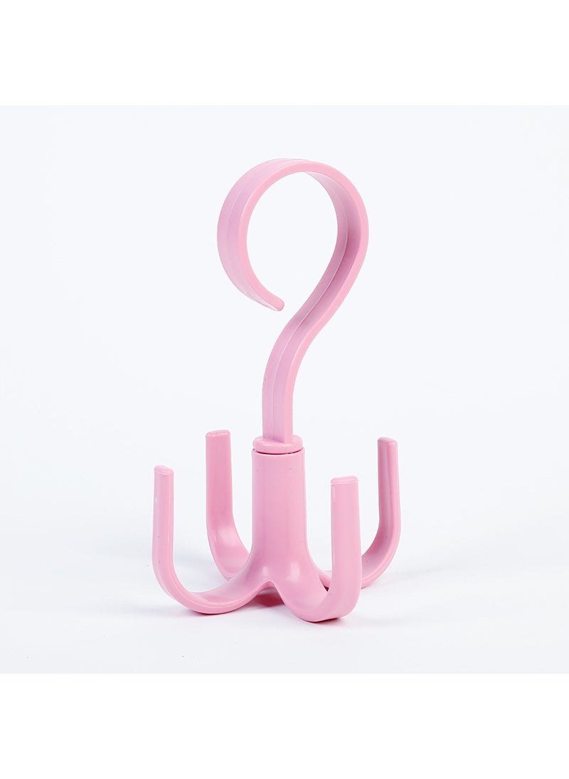 Creative Rotating 4-Claw Hook Multifunctional Wardrobe Organizer Nordic Powder