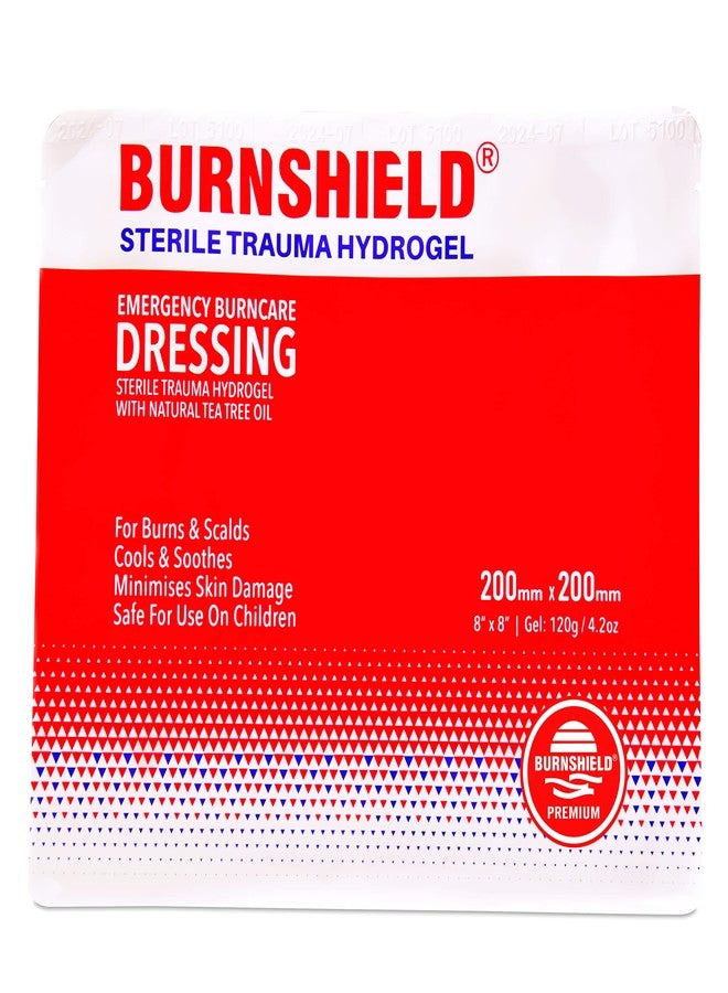 Burnshield Sterile Emergency Burn Dressing 8"x8" (20cm x 20cm Cools The Burn - Image 1