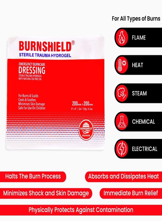 Burnshield Sterile Emergency Burn Dressing 8"x8" (20cm x 20cm Cools The Burn - Image 2