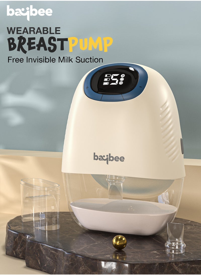 BAYBEE - Portable Wearable Electric Pump For Mothers - Automatic Hands Free Pumping Machine With 4 Modes And 12 Suction Levels With LED Display, Massage Mode - Image 1