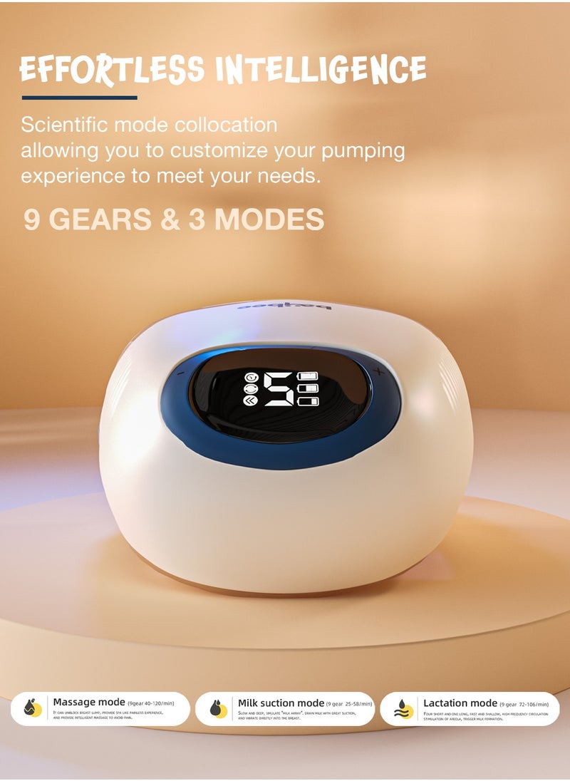 BAYBEE - Portable Wearable Electric Pump For Mothers - Automatic Hands Free Pumping Machine With 4 Modes And 12 Suction Levels With LED Display, Massage Mode - Image 1