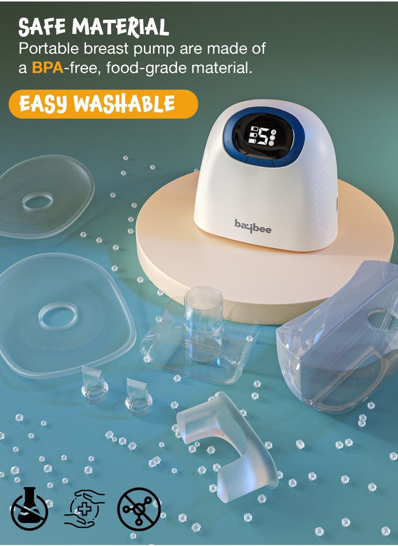 BAYBEE - Portable Wearable Electric Pump For Mothers - Automatic Hands Free Pumping Machine With 4 Modes And 12 Suction Levels With LED Display, Massage Mode - Image 1