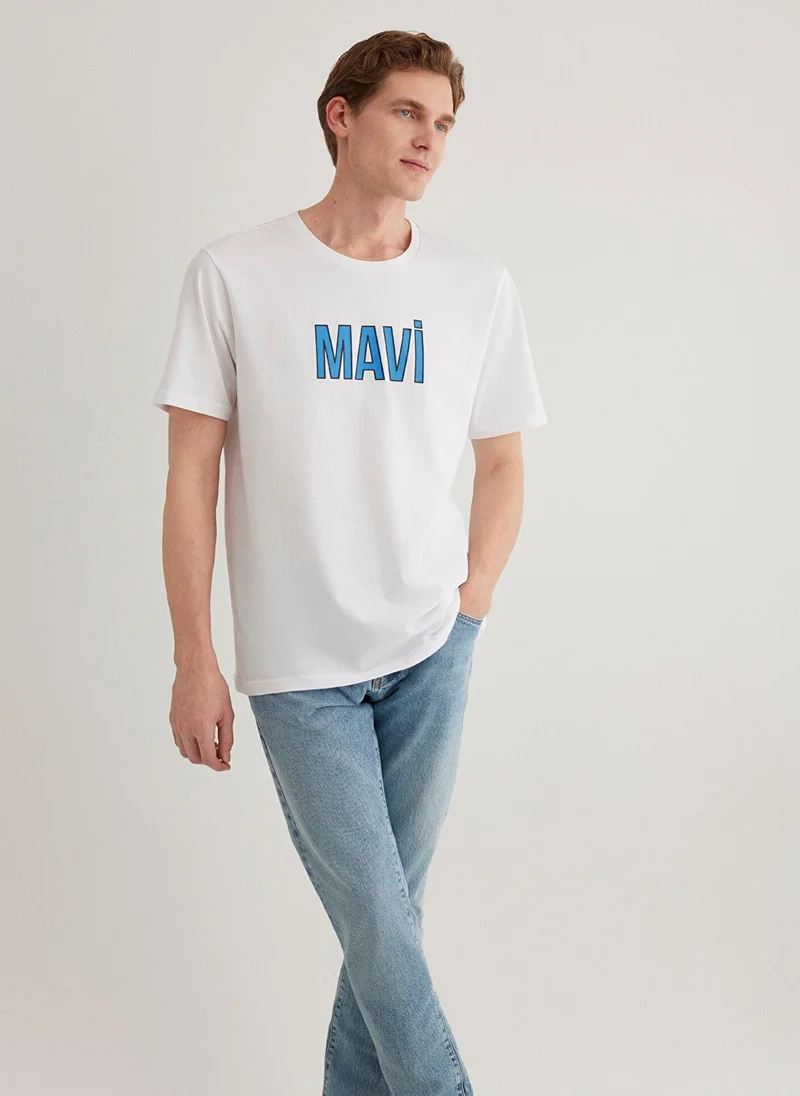 MAVI Mavi Logo Printed White Tee