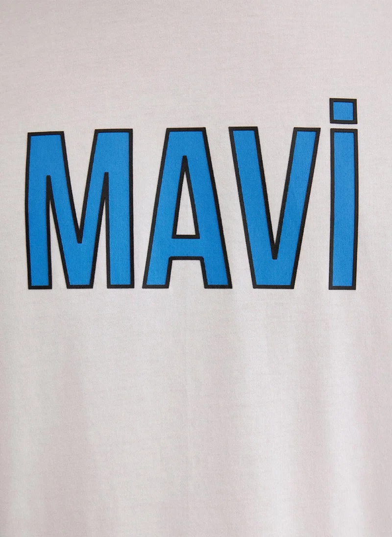 مافي Mavi Logo Printed White Tee