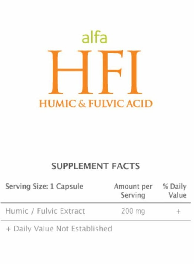 Enzacta حمض الهيوميك والفولفيك من ألفا HFI، زجاجة تحتوي على 90 كبسولة. - Image 2