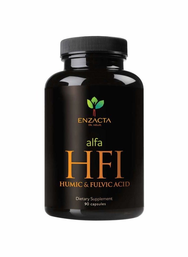 Enzacta حمض الهيوميك والفولفيك من ألفا HFI، زجاجة تحتوي على 90 كبسولة. - Image 1