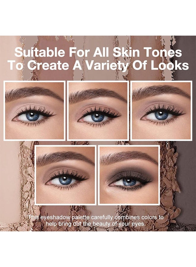 MYHO Microscopic Carvings Outline Five-Color Eyeshadow Palette, Neutral Nude Brown Eyeshadow Palette, 5 Matte Shades from Cream to Charcoal, Smooth Blendable Texture, Everyday to Smoky Glam Eye Makeup, Travel-Friendly Compact for Daily Looks 06 - Image 4