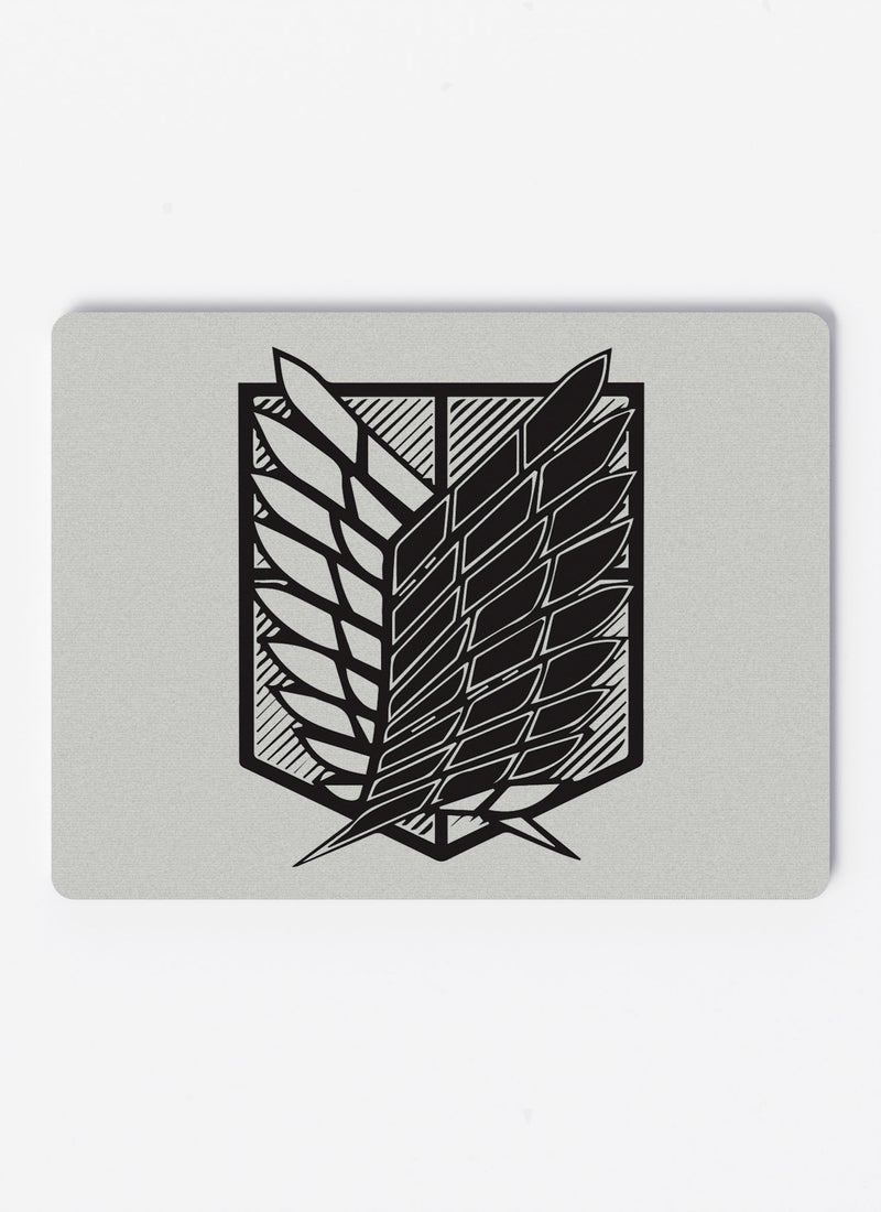 LOUD UNIVERSE Attack on Titan Jar Attack on Titan Non-Slip Rubber Base Mouse Pad Explorer Flag Rectangular Desk Mouse Pad Titan Attack Sigil Emblem Logo Design-Manga Comic Style - Image 1