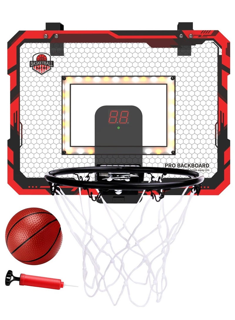 LENND Indoor mini basketball stand with 1 ball, indoor basketball door scoring basketball stand, suitable for children and adults - Image 1