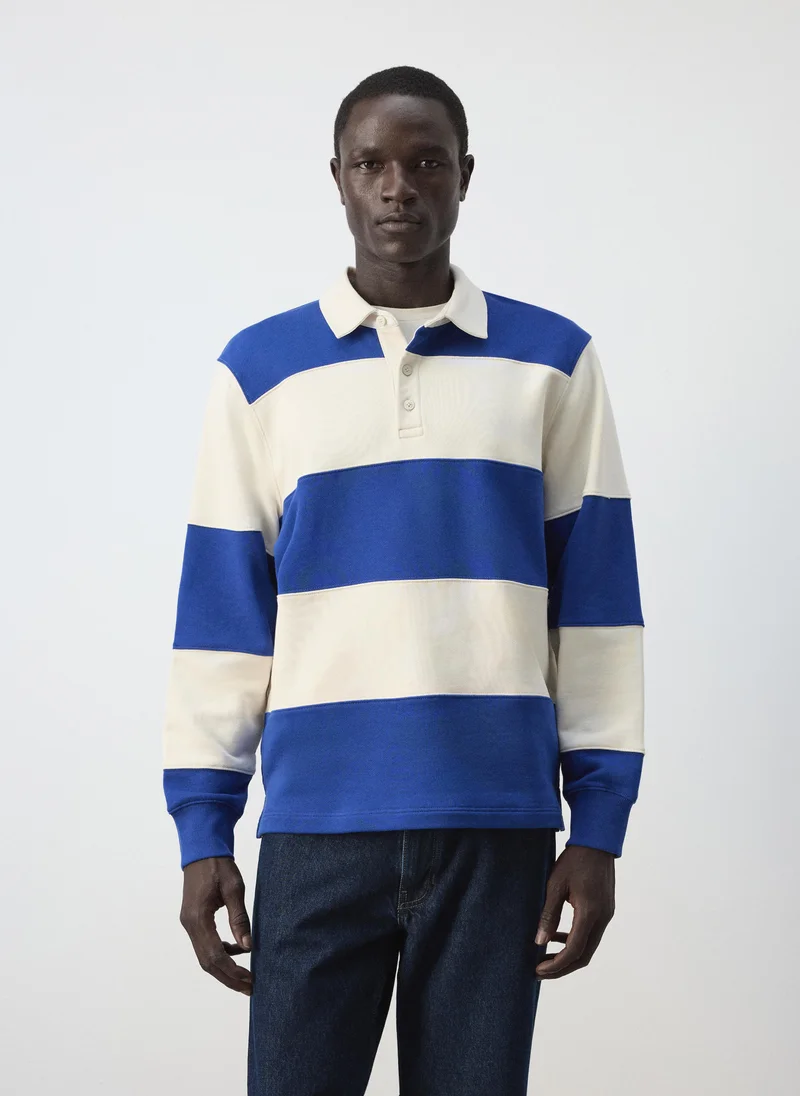 100% Cotton Striped Sweatshirt