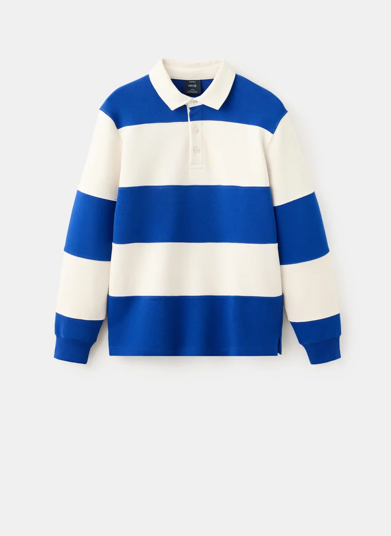 Mango Man 55-TINTA 100% Cotton Striped Sweatshirt for Men | Best Price UAE