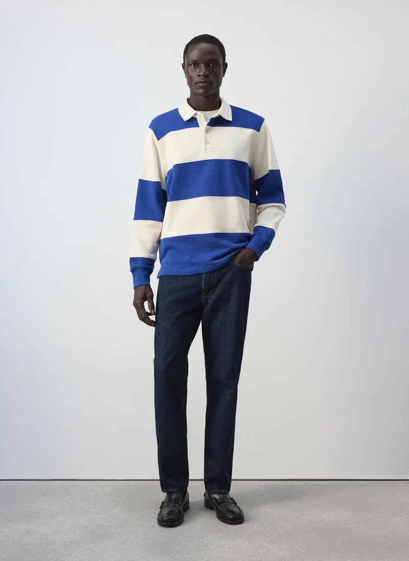 Mango Man 55-TINTA 100% Cotton Striped Sweatshirt for Men | Best Price UAE