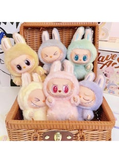 Generic Labubu Sit Party Plush Blind Box Trendy Play Heart Macaron Cute Doll Doll Keychain Batch-Color:Second Generation [random Blind Box]  - Image 2