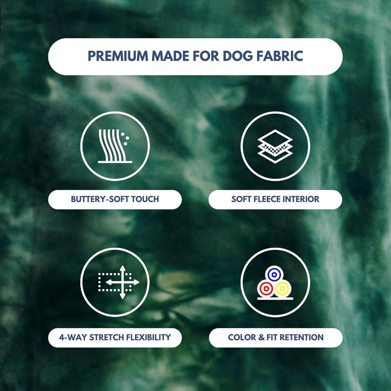 Spark Paws Dog Hoodie – Premium Dog Sweater for Small, Medium, and Large Dogs | Warm Outfits for French Bulldogs, Pitbull, Puppy, Winter Jacket Alternative - Green Skydye, 2XL - Image 5
