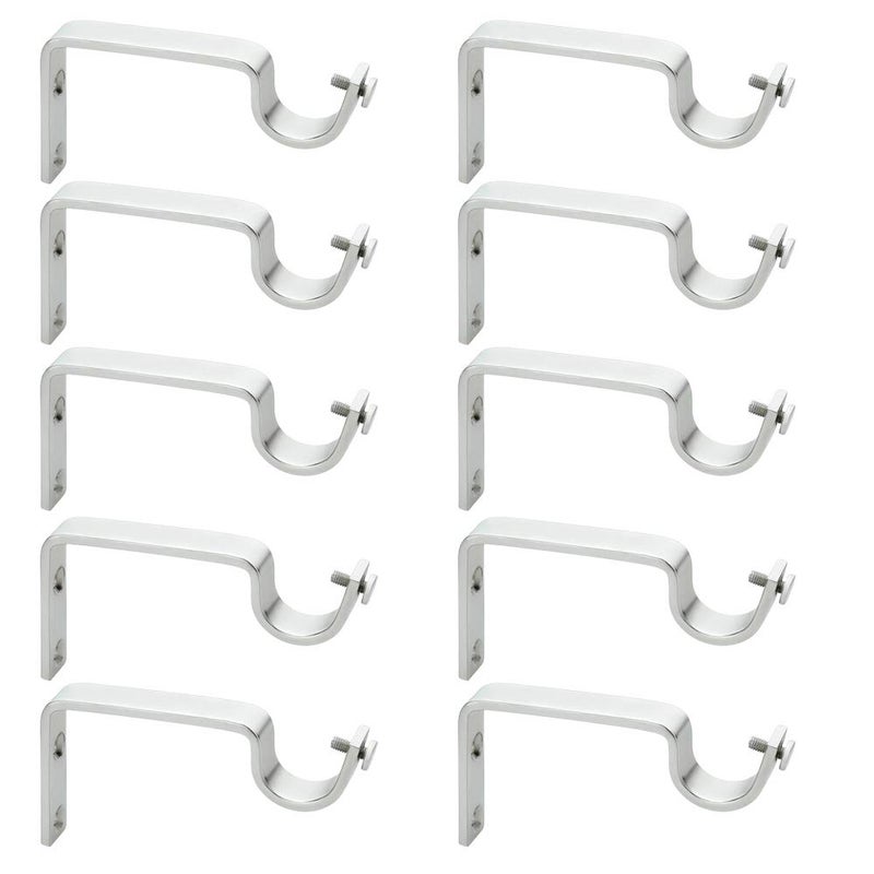 GLOXY ENTERPRISE Stainless Steel Curtain Support/Rod Brackets/Clamps Holders for Curtain Bracket and Rod Support (Pair of 5) - Image 5