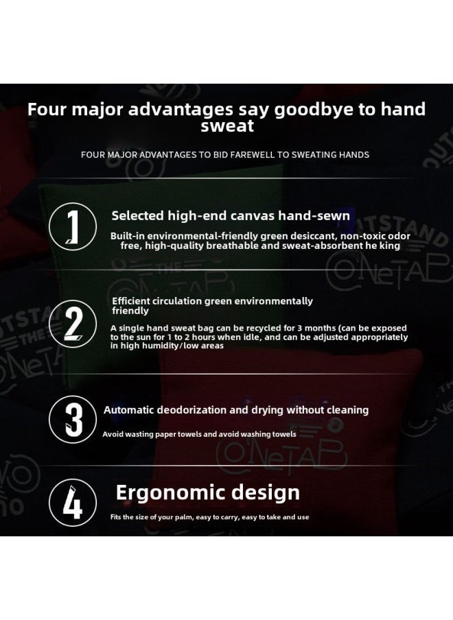 Fps Sweat Absorbing Hand Sweat Bag E-sports Game Decompression Sweat Eating Chicken LOL Fearless Contract CSGO Professional Same Special-Color:The Same Style As The High-end Professional [small Flaws, Random Colors] Logo Can Be Customized For Large Quantities