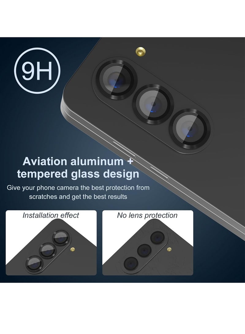 Wtech Premium Camera Lens Tempered Glass Protector Sheild For Samsung Galaxy Z Fold6 5G 2024 Black - Image 5