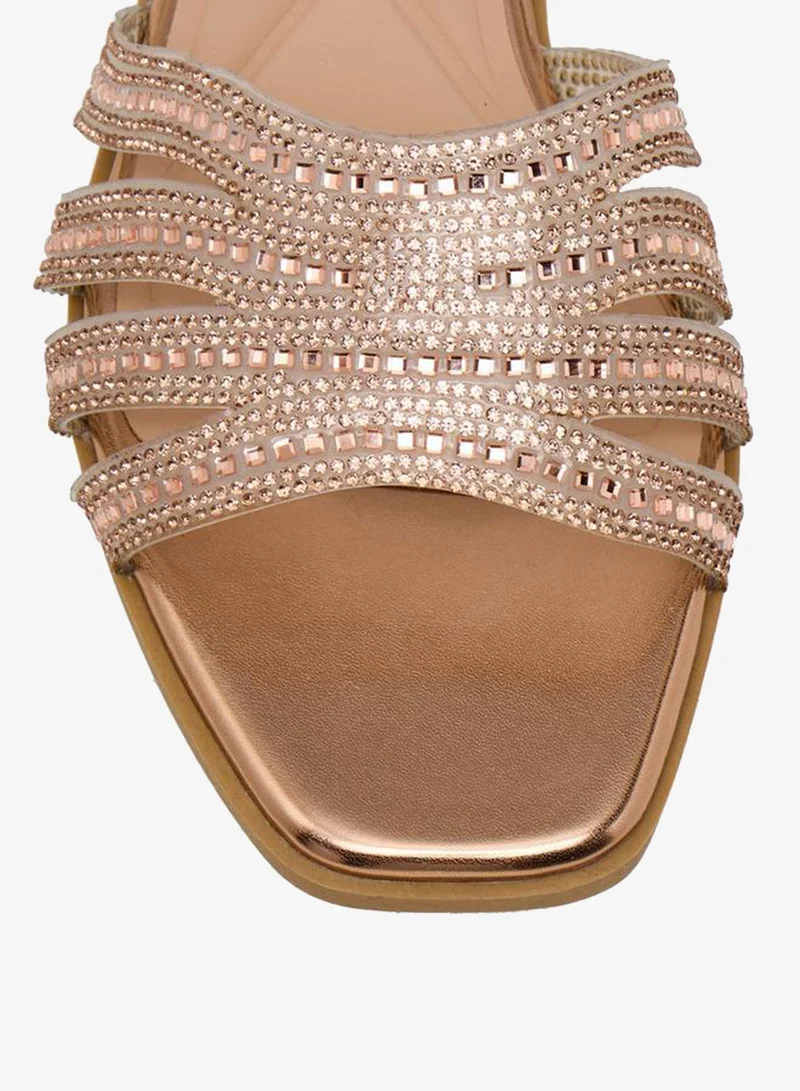 Celeste Gold Women Embellished Flat Sandals Ramadan Collection for Women | Best Price UAE