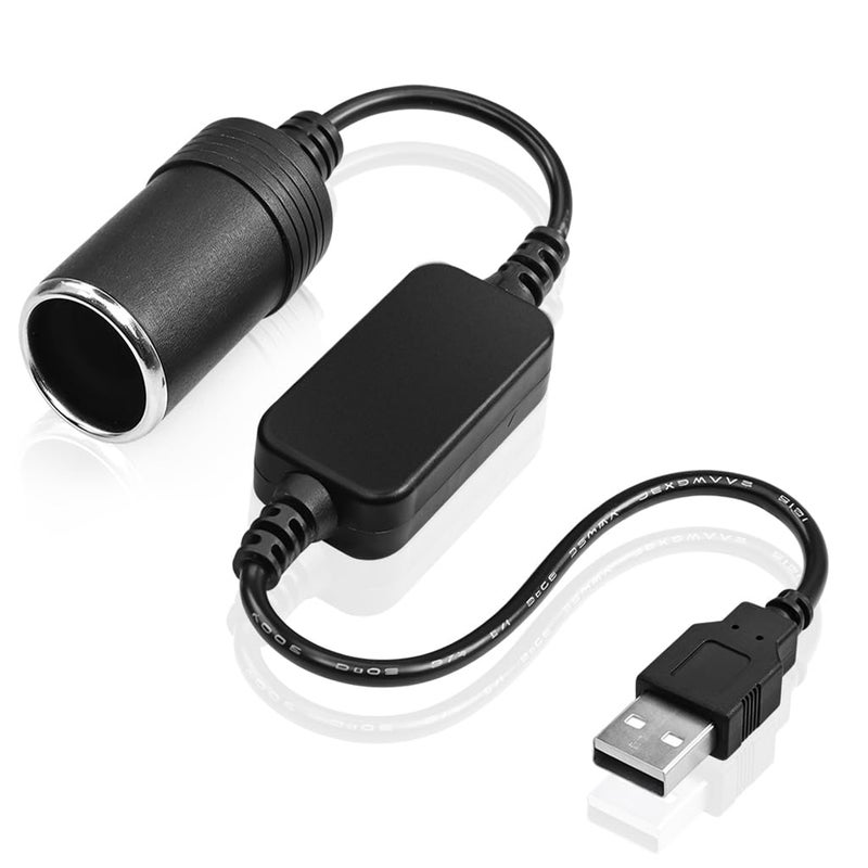 STHIRA® 12V Car Cigarette Lighter Socket Adapter Converter USB A 5V to 12V 8W/12W Max Portable Compact Power Converter for Dash Cam, GPS, LED Strip, Car Fan, Purifier Safe and Durable for Road Trips - Image 1