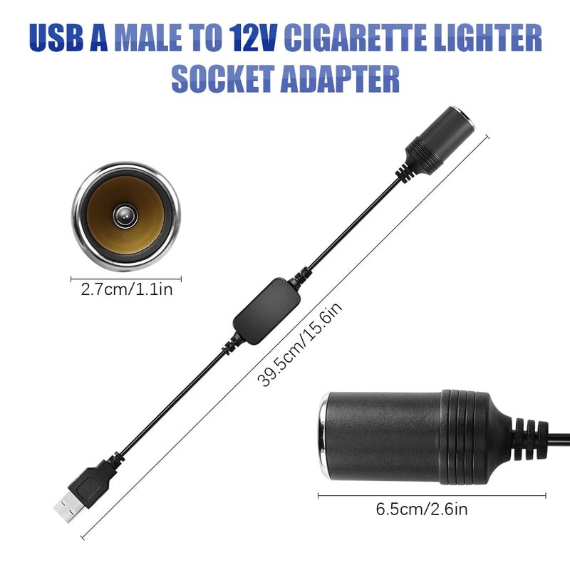 STHIRA® 12V Car Cigarette Lighter Socket Adapter Converter USB A 5V to 12V 8W/12W Max Portable Compact Power Converter for Dash Cam, GPS, LED Strip, Car Fan, Purifier Safe and Durable for Road Trips - Image 4