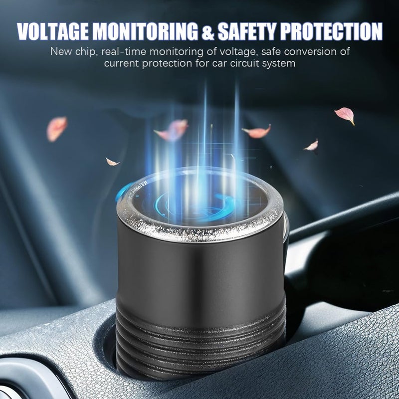 STHIRA® 12V Car Cigarette Lighter Socket Adapter Converter USB A 5V to 12V 8W/12W Max Portable Compact Power Converter for Dash Cam, GPS, LED Strip, Car Fan, Purifier Safe and Durable for Road Trips - Image 5