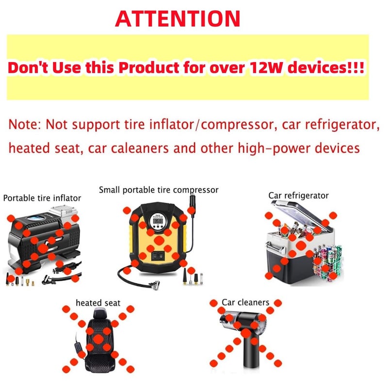 STHIRA® 12V Car Cigarette Lighter Socket Adapter Converter USB A 5V to 12V 8W/12W Max Portable Compact Power Converter for Dash Cam, GPS, LED Strip, Car Fan, Purifier Safe and Durable for Road Trips - Image 2