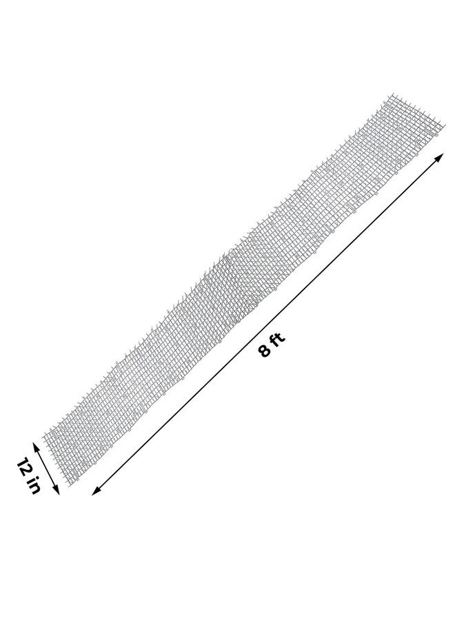 TAPIX Cat Scat Mat Clear (8 Ft.) With 6 Staples, AntiCat Network With Spikes Digging Stopper  Cat Deterrent Mat For Indoor And Outdoor  - Image 2