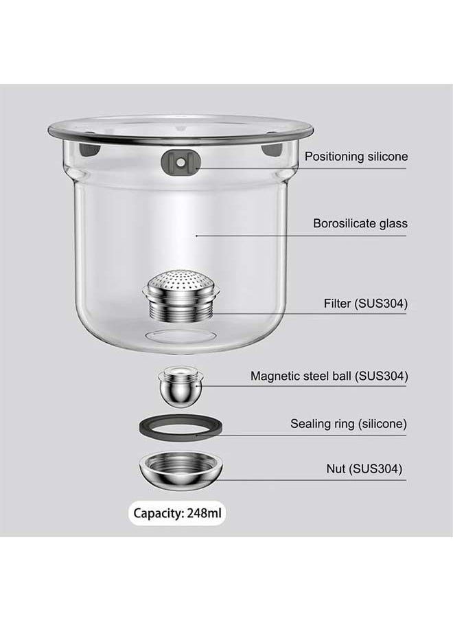 L&E Enchanti Tea Pot, 600ML Water Separation Glass Teapot with Handle, Filter Teapot with Dual Infusers, Enchantipot Magic Tea Pot, Glass Teapot with Strainer,Infuser,Heat Resistant  - Image 5