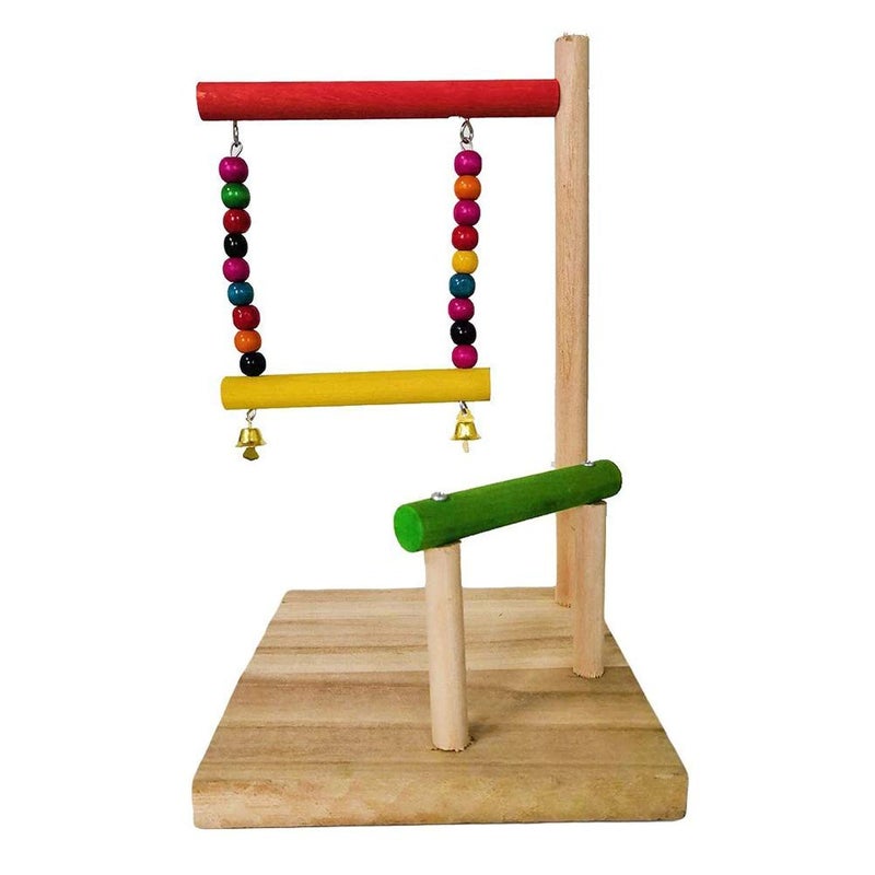 Western Era 2 Floor Cage Gym, Exercise Stand with Natural Wood Playful Bird Stand, Bird Toy (Large Birds) - Image 3